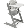 Tripp Trapp High Chair2 and Cushion with Stokke Tray - Storm Grey / Nordic Grey - Traveling Tikes