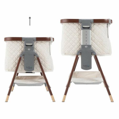 tutti bambini cozee luxe bedside crib walnut cream traveling tikes 5