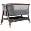 Tutti Bambini CoZee Luxe Bedside Crib - Walnut / Slate - Traveling Tikes