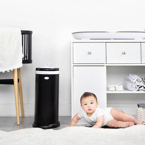 ubbi diaper pail matte black traveling tikes 4