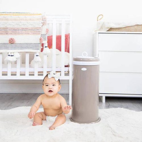 ubbi diaper pail taupe traveling tikes 3