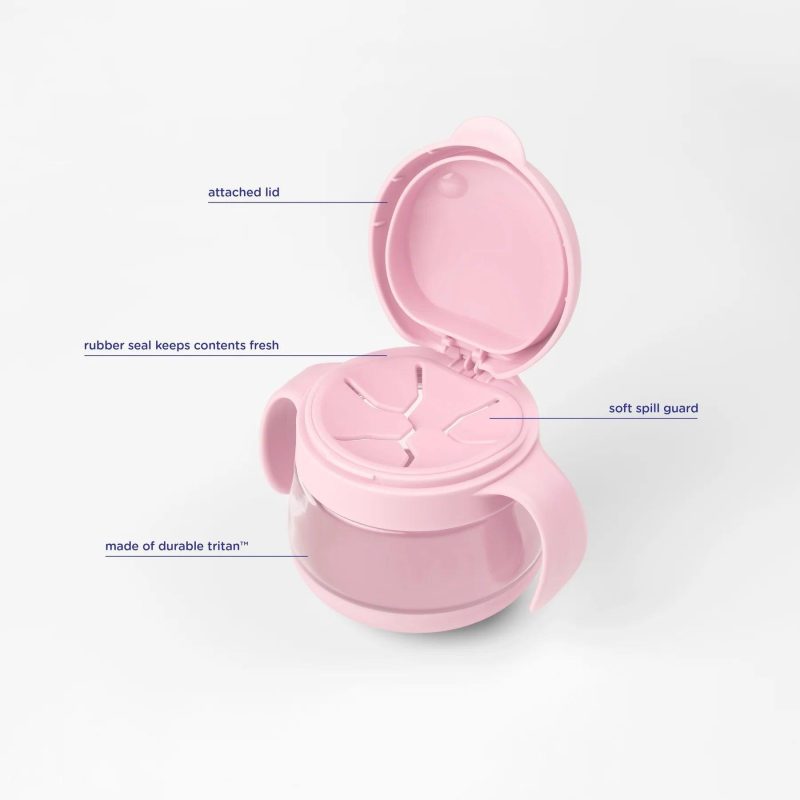 ubbi tweat snack container blush pink traveling tikes 2