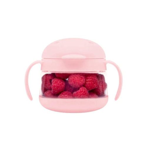 ubbi tweat snack container blush pink traveling tikes 3