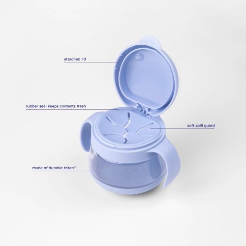 ubbi tweat snack container cloudy blue traveling tikes 3