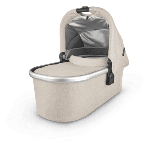 UPPAbaby V2 Bassinet - Declan (Oat Melange/Silver/Brown Leather) - Traveling Tikes