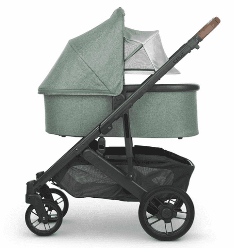 uppababy bassinet gwen green melange carbon traveling tikes 3