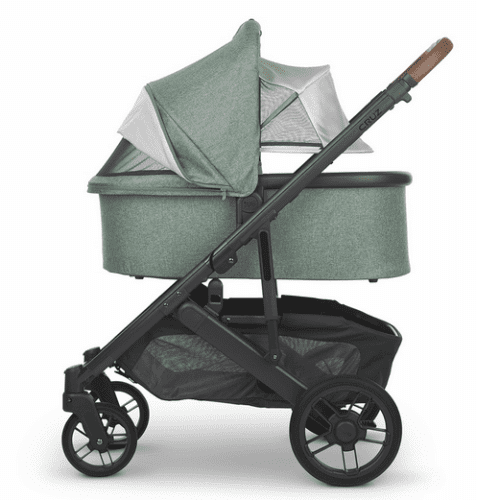 uppababy bassinet gwen green melange carbon traveling tikes 4