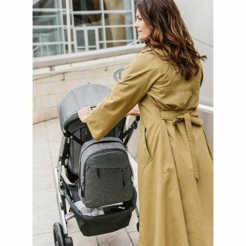 uppababy changing backpack diaper bag emmettgwen green melange traveling tikes 5 62743fd9 43be 462e b402 d343bf6b46ab