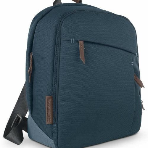 UPPAbaby Changing Backpack Diaper Bag - Finn (Deep Sea/Chestnut Leather) - Traveling Tikes