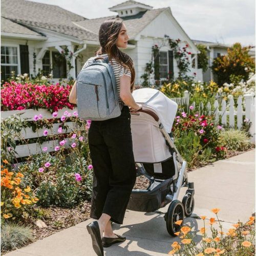 uppababy changing backpack diaper bag gregory blue melange traveling tikes 4