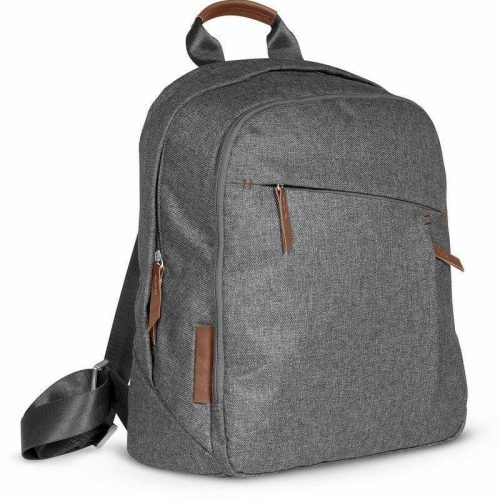 UPPAbaby Changing Backpack - Greyson (Charcoal Melange/Saddle Leather) - Traveling Tikes