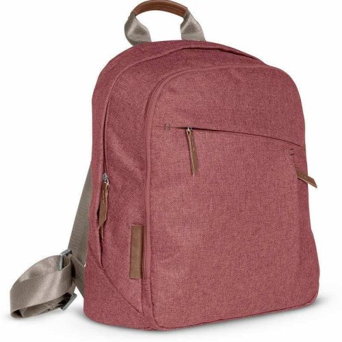 UPPAbaby Changing Backpack - Lucy (Rosewood Melange / Saddle Leather) - Traveling Tikes