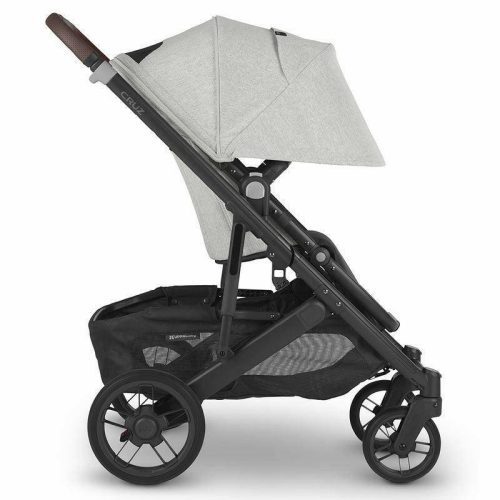 uppababy cruz v2 stroller anthony white and grey chenille carbon chestnut leather traveling tikes 3