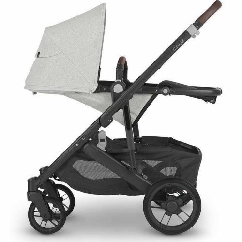 uppababy cruz v2 stroller anthony white and grey chenille carbon chestnut leather traveling tikes 4