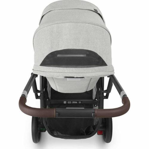 uppababy cruz v2 stroller anthony white and grey chenille carbon chestnut leather traveling tikes 5