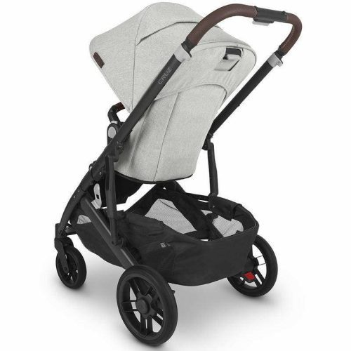 uppababy cruz v2 stroller anthony white and grey chenille carbon chestnut leather traveling tikes 6