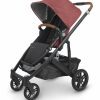 UPPAbaby Cruz V2 Stroller - Lucy (Rosewood Melange / Carbon / Saddle Leather) - Traveling Tikes