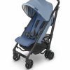 UPPAbaby G-LUXE 2023 Umbrella Stroller - Charlotte (Coastal Blue Melange / Carbon) - Traveling Tikes