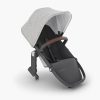 UPPAbaby RumbleSeat V2+ - Anthony (White and Grey Chenille / Carbon Frame / Chestnut Leather) - Traveling Tikes