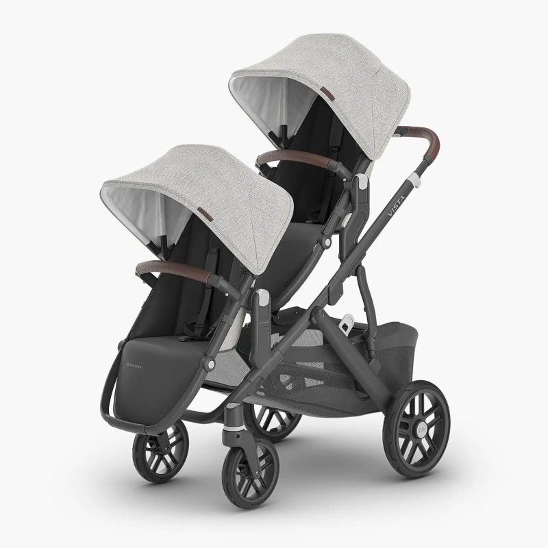 uppababy rumbleseat v2 anthony white and grey chenille carbon frame chestnut leather traveling tikes 2