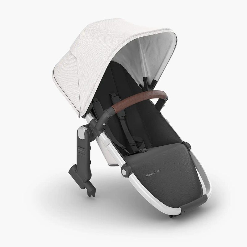 UPPAbaby RumbleSeat V2+ - Bryce (White Marl / Silver Frame / Chestnut Leather) - Traveling Tikes