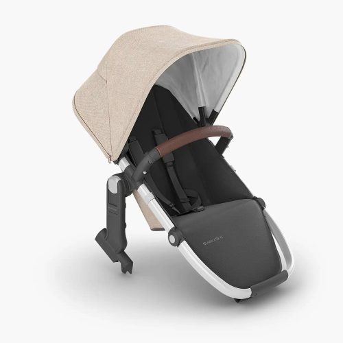 UPPAbaby RumbleSeat V2+ - Declan (Oat Melange / Silver Frame / Chestnut Leather) - Traveling Tikes