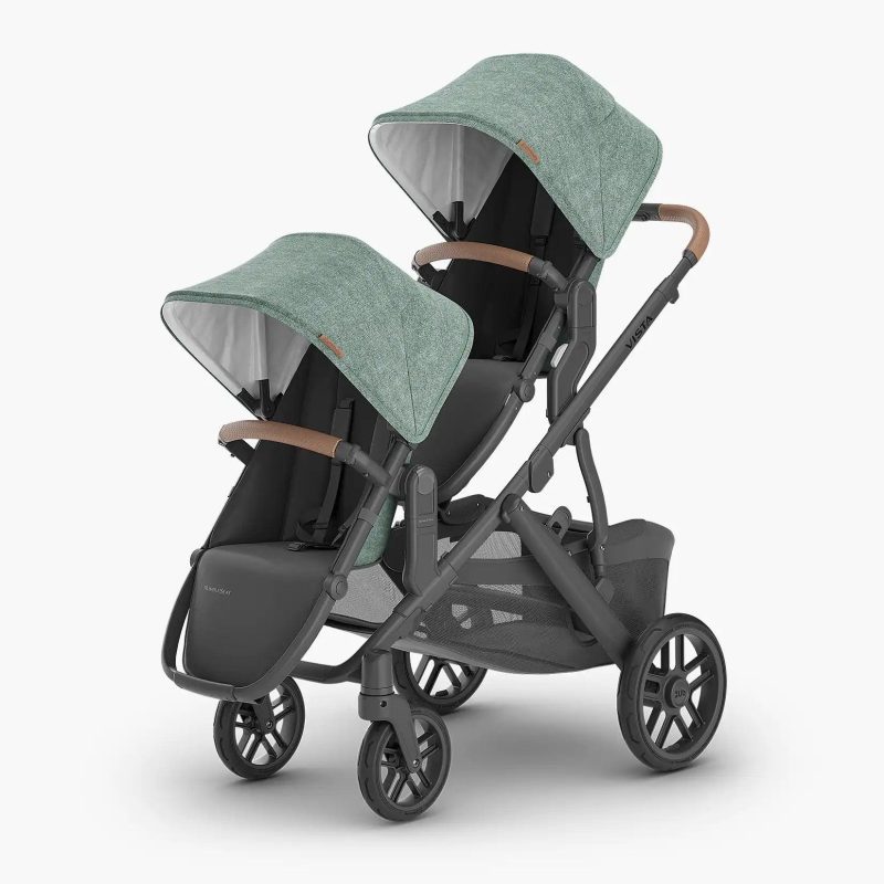 uppababy rumbleseat v2 gwen green melange carbon frame saddle leather traveling tikes 2