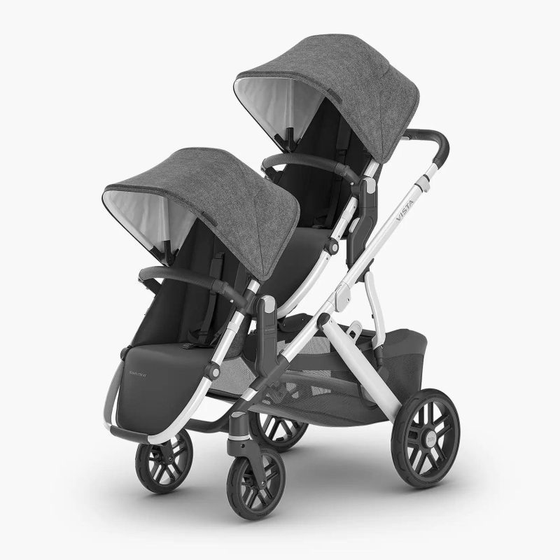 uppababy rumbleseat v2 jordan charcoal melange silver frame black leather traveling tikes 2