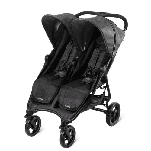 Valco Baby Slim Twin Double Stroller - Licorice Black - Traveling Tikes