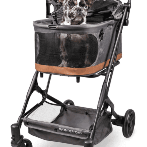 wonderfold folding p2 pet stroller graphite grey traveling tikes 5