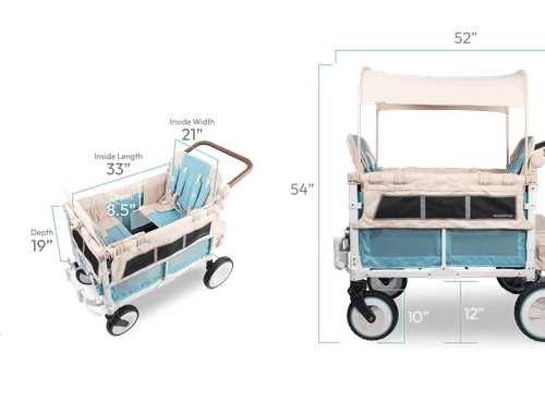 wonderfold vw4 volkswagen stroller wagon bondi blue traveling tikes 4