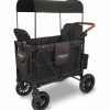 Wonderfold W2 Luxe (W2S 2.0) Multifunctional Double (2 seater) Stroller Wagon - Volcanic Black - Traveling Tikes