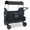 Wonderfold W4 Elite Stroller Wagon - Volcanic Black - Traveling Tikes