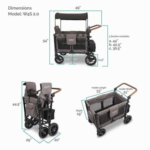 wonderfold w4 luxe multifunctional quad 4 seater stroller wagon black camo traveling tikes 3