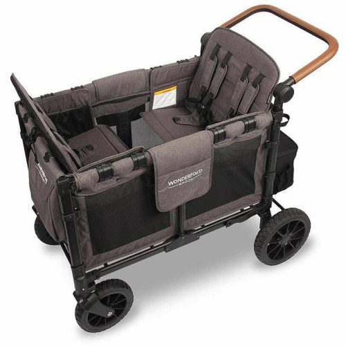 wonderfold w4 luxe w4s 2 0 multifunctional quad 4 seater stroller wagon charcoal grayblack frame traveling tikes 3