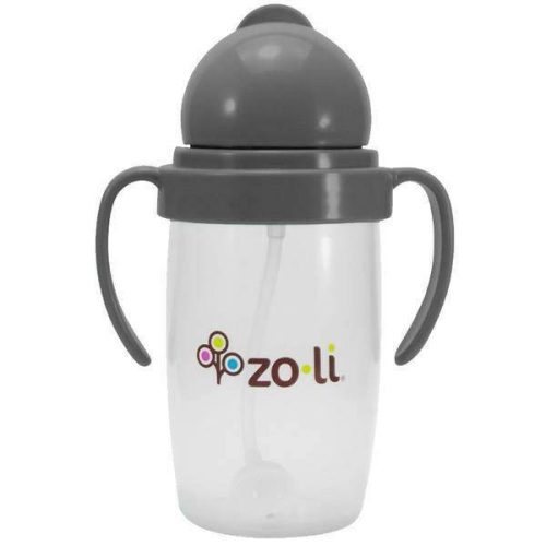 ZoLi BOT 10 oz. Straw Sippy Cup-Grey - Traveling Tikes